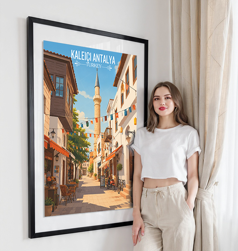 Kaleiçi Antalya - Turkey - Vintage Travel Wall Art Poster Print - Art Print - Travel Art Poster
