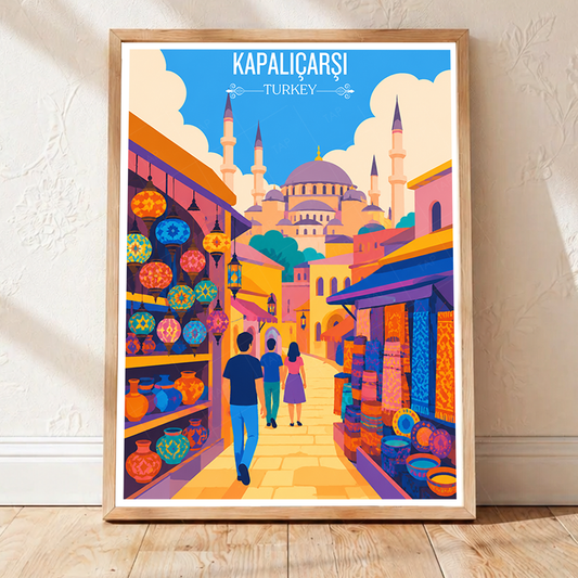 Kapalıçarşı - Turkey - Vintage Travel Wall Art Poster Print - Art Print - Travel Art Poster