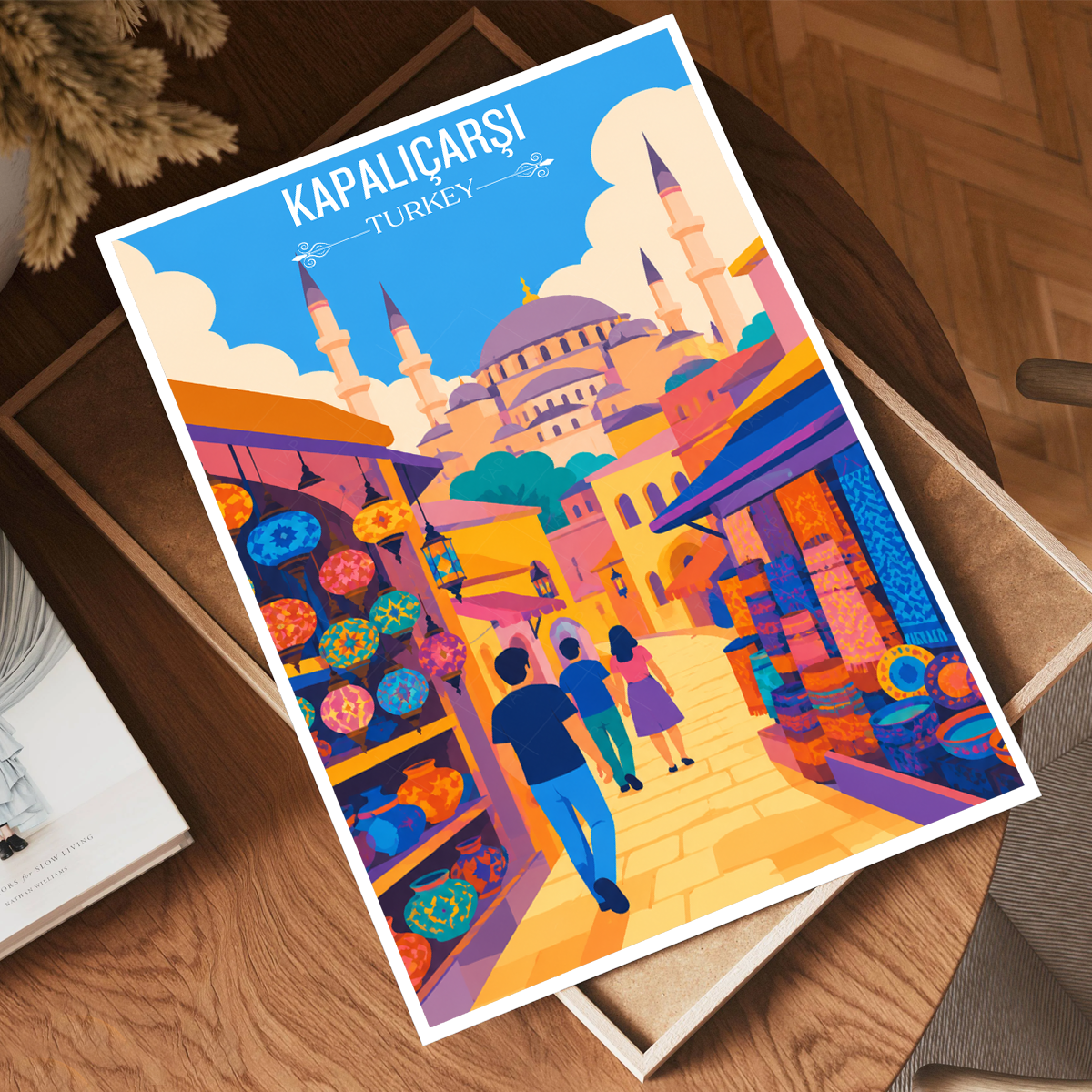 Kapalıçarşı - Turkey - Vintage Travel Wall Art Poster Print