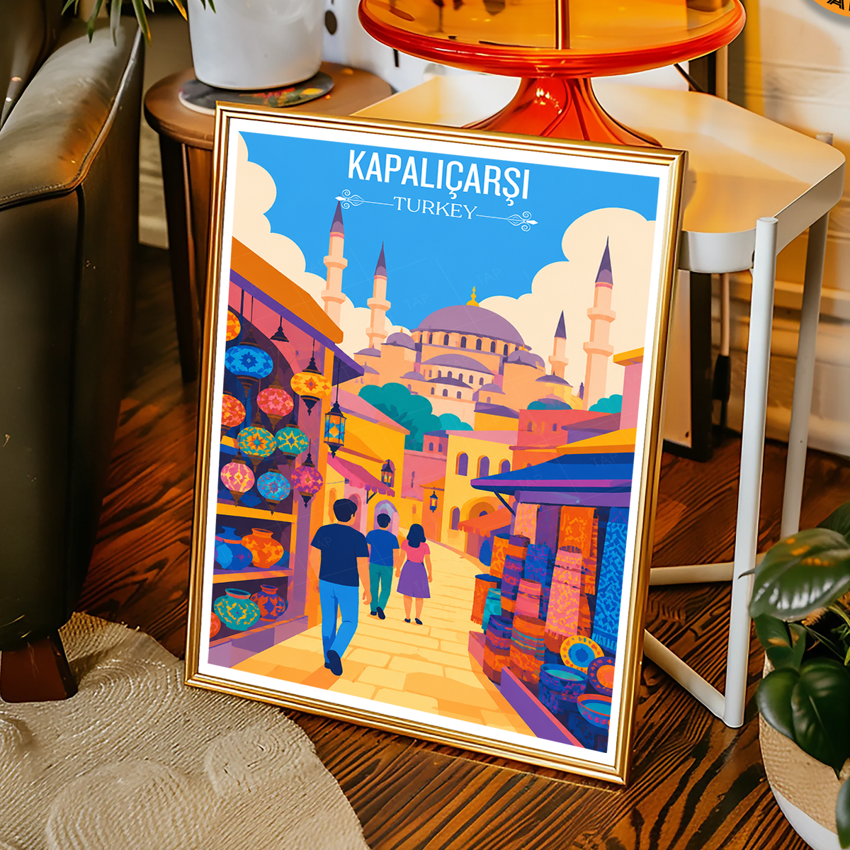 Kapalıçarşı - Turkey - Vintage Travel Wall Art Poster Print