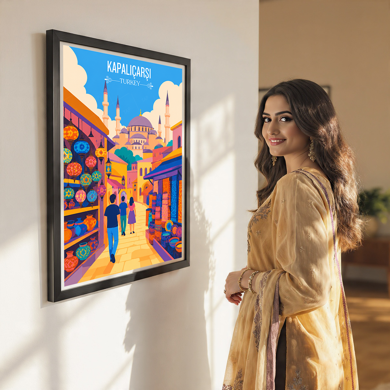 Kapalıçarşı - Turkey - Vintage Travel Wall Art Poster Print