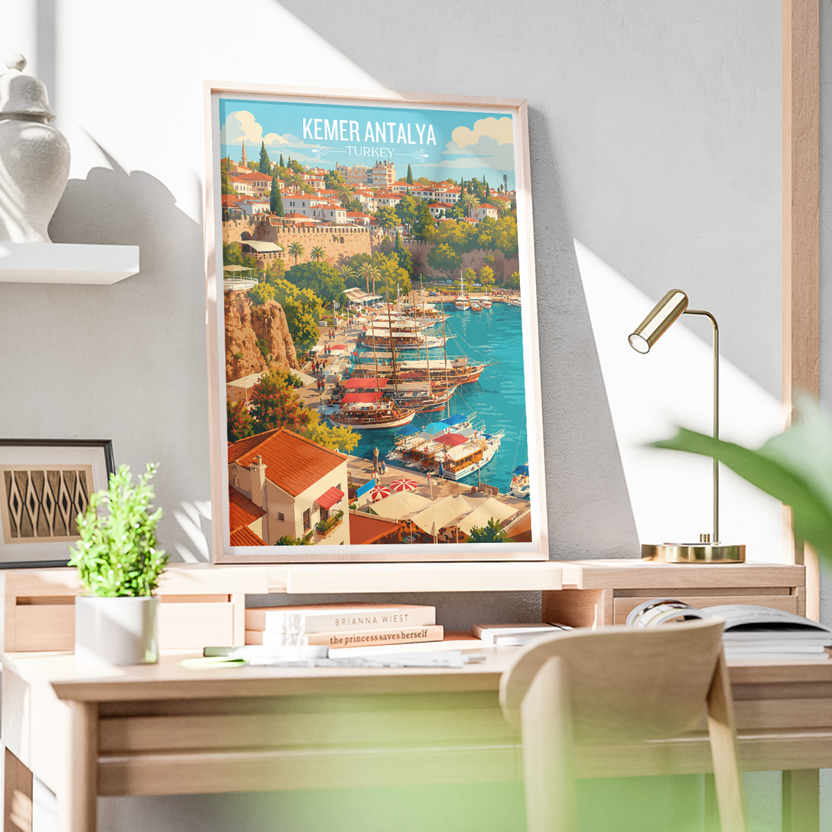 Kemer Antalya - Turkey - Vintage Travel Wall Art Poster Print