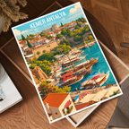 Kemer Antalya - Turkey - Vintage Travel Wall Art Poster Print