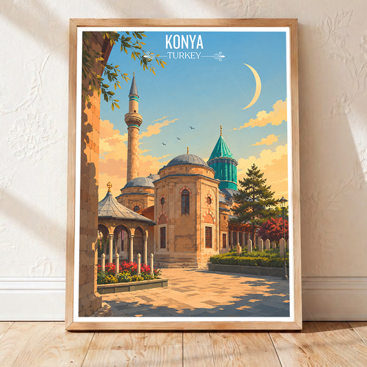 Konya - Turkey - Vintage Travel Wall Art Poster Print - Art Print - Travel Art Poster