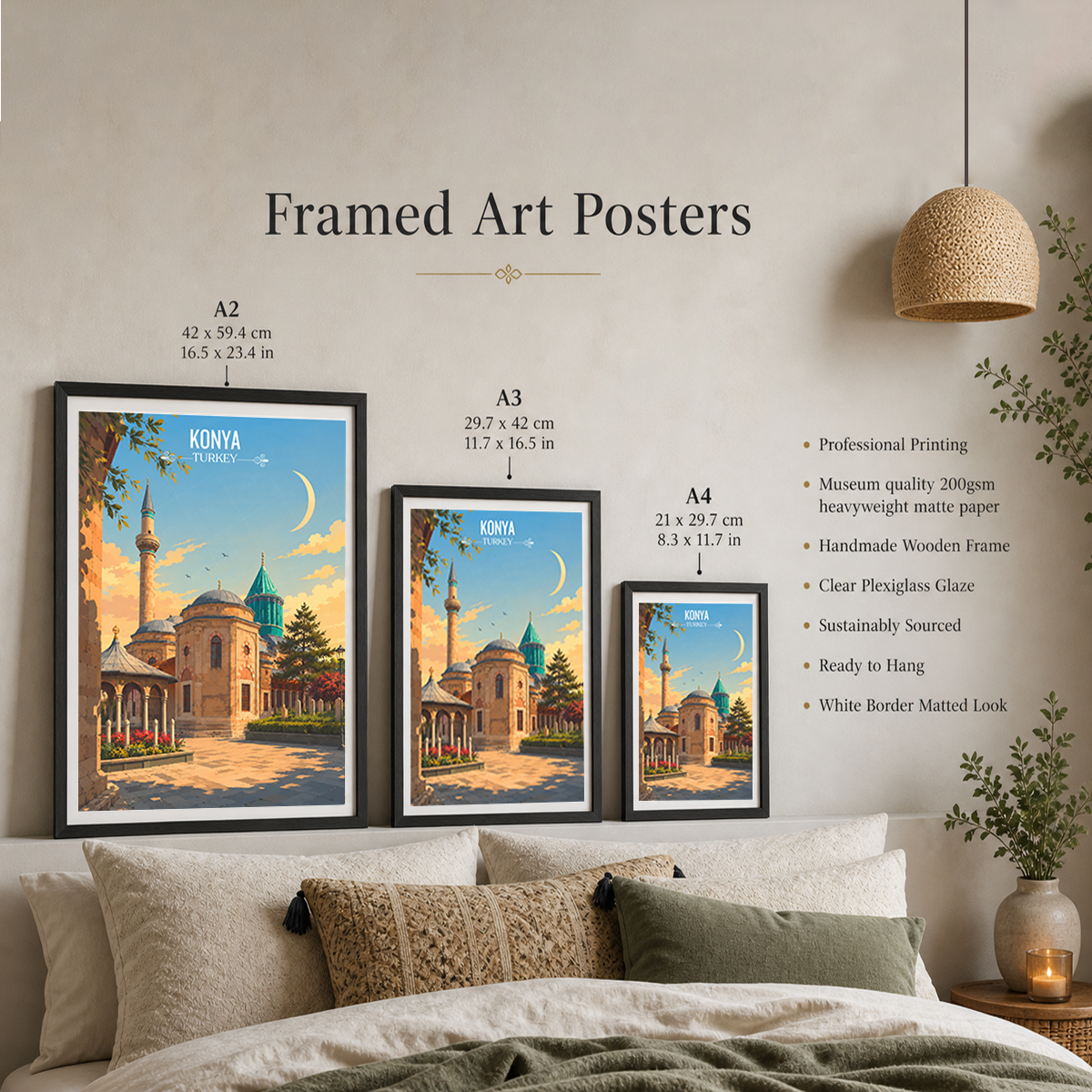Konya - Turkey - Vintage Travel Wall Art Poster Print