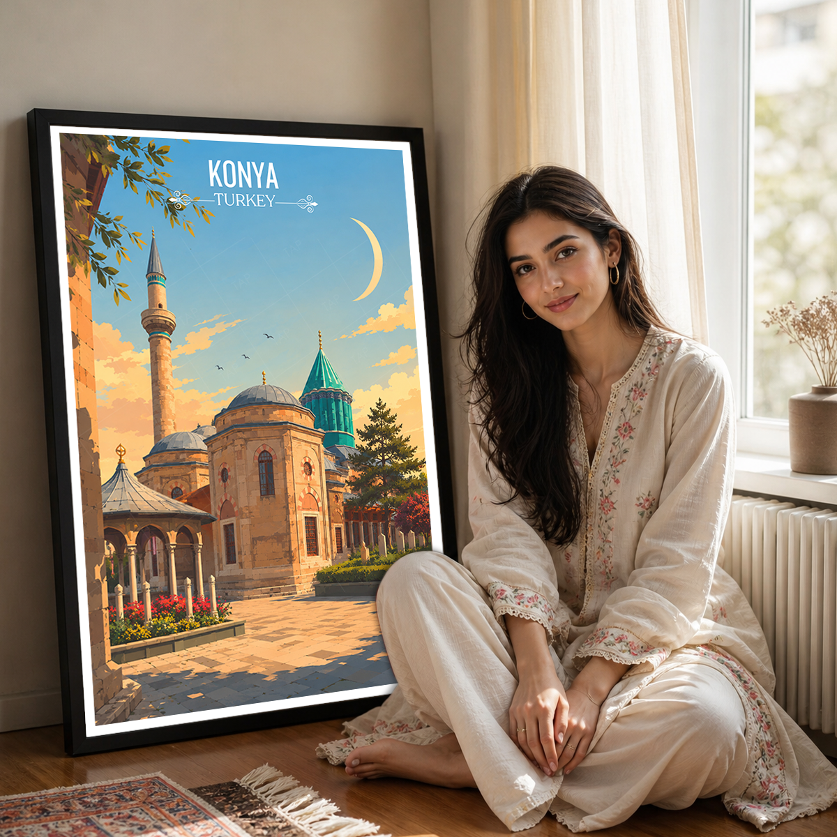 Konya - Turkey - Vintage Travel Wall Art Poster Print