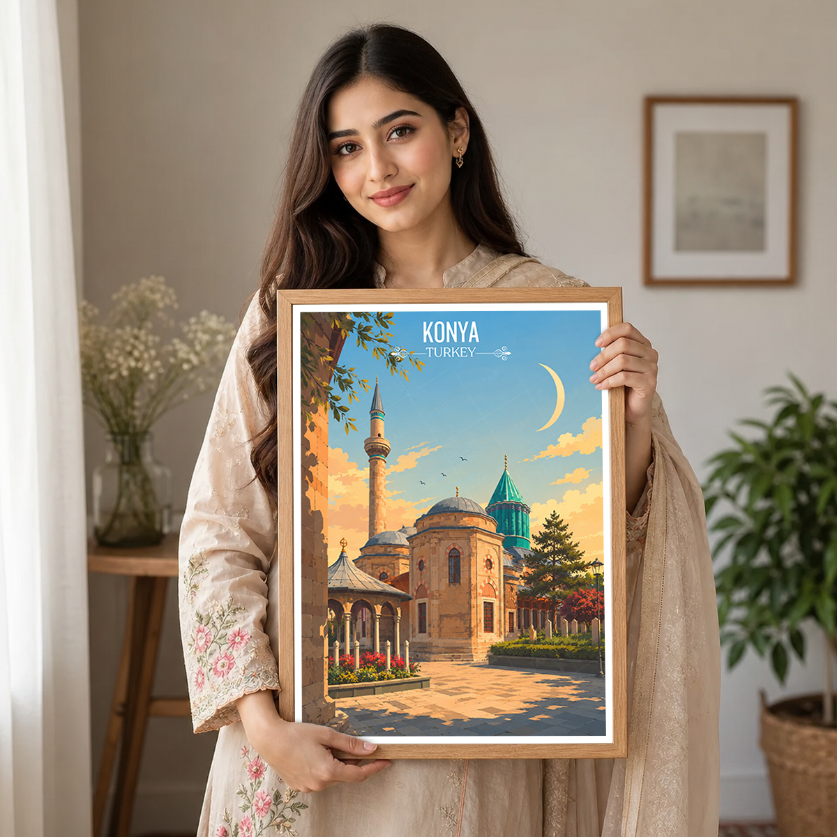 Konya - Turkey - Vintage Travel Wall Art Poster Print