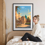 Konya - Turkey - Vintage Travel Wall Art Poster Print