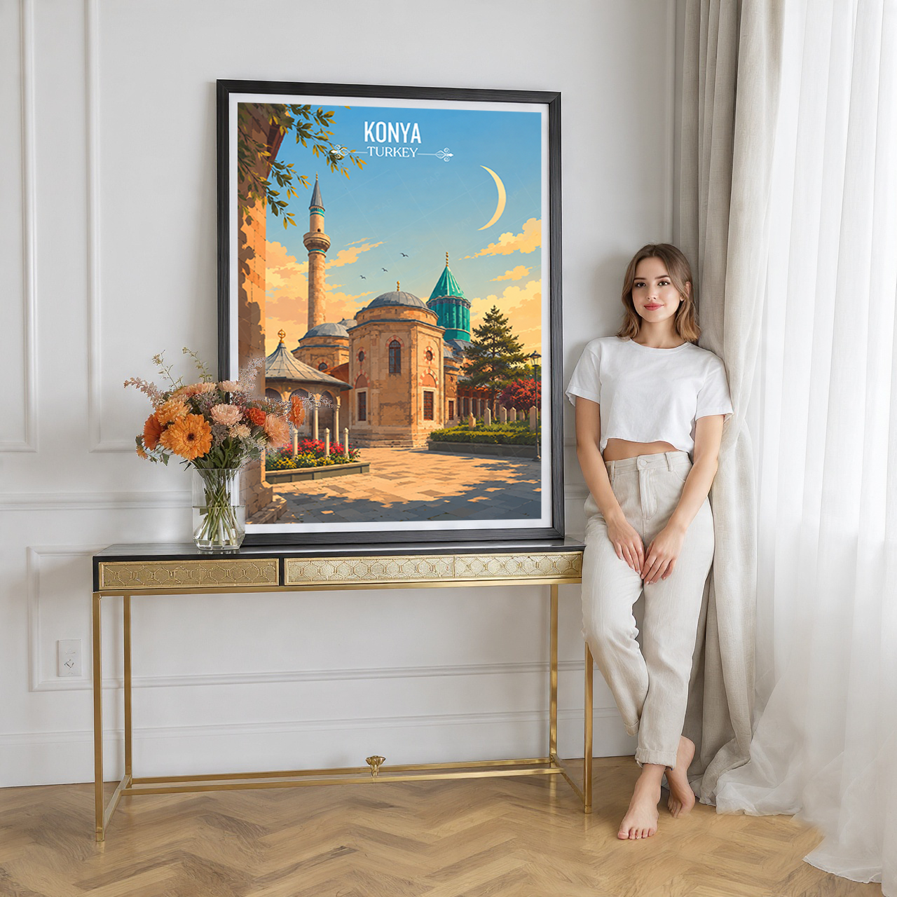 Konya - Turkey - Vintage Travel Wall Art Poster Print