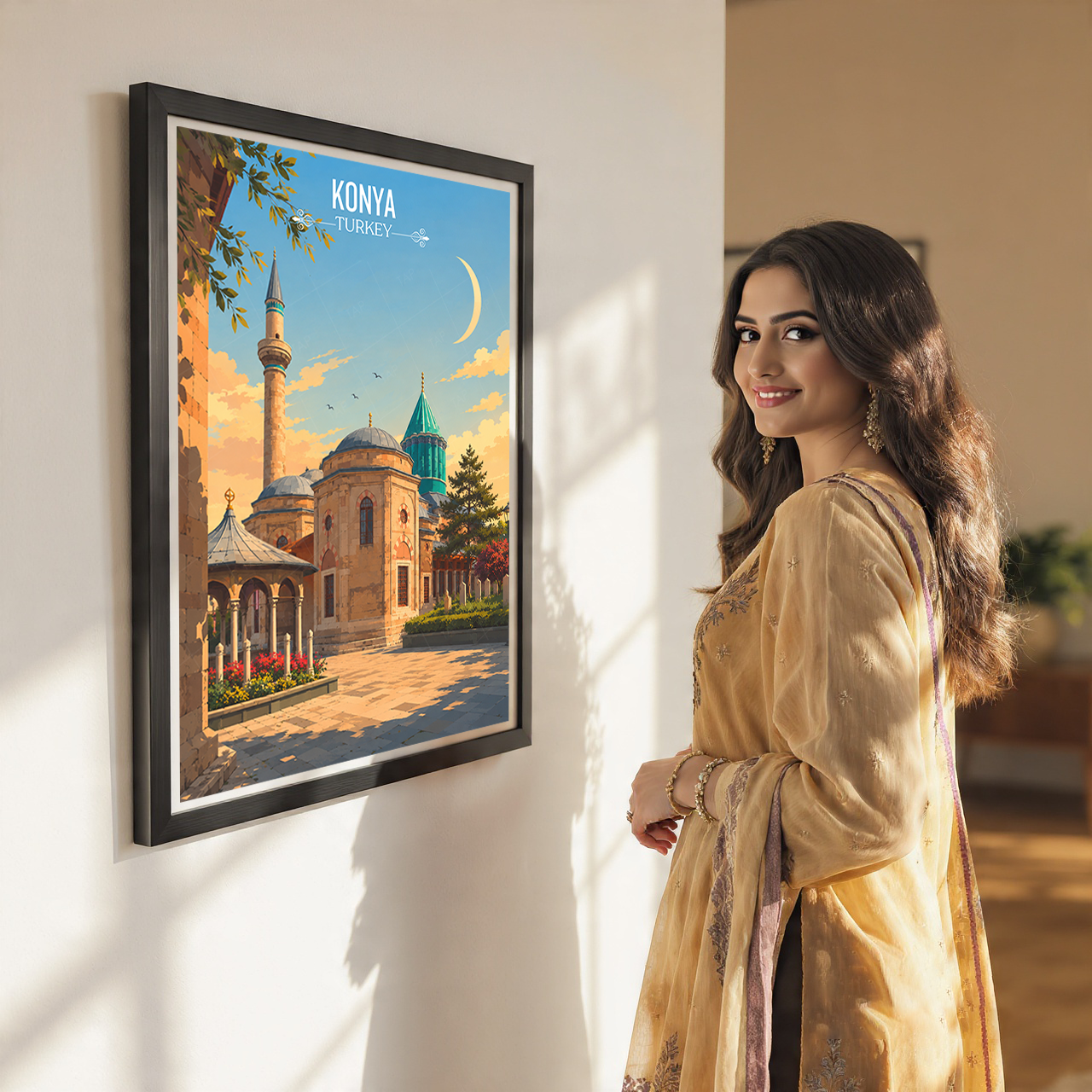 Konya - Turkey - Vintage Travel Wall Art Poster Print