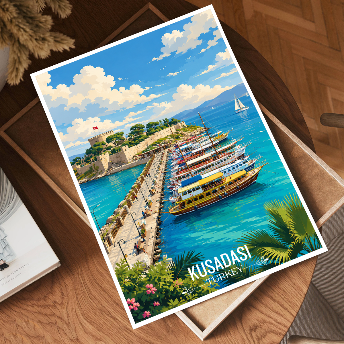Kusadai - Turkey - Vintage Travel Wall Art Poster Print