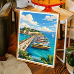 Kusadai - Turkey - Vintage Travel Wall Art Poster Print