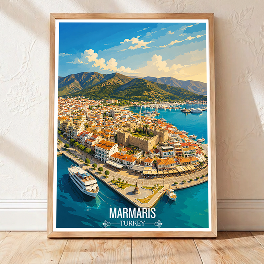 Marmaris - Turkey - Vintage Travel Wall Art Poster Print - Art Print - Travel Art Poster