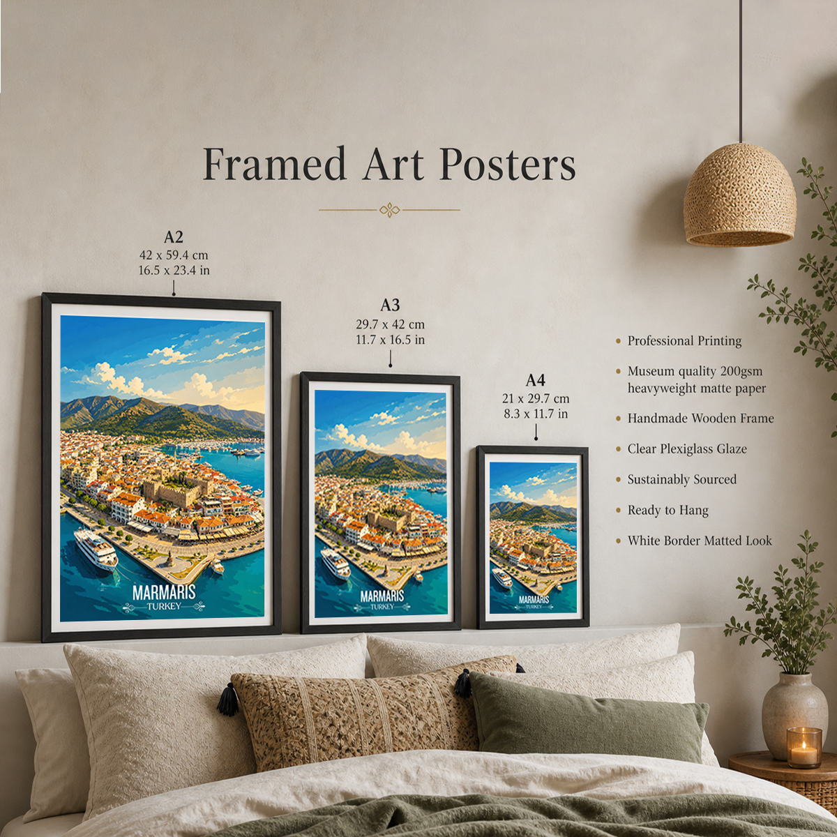 Marmaris - Turkey - Vintage Travel Wall Art Poster Print