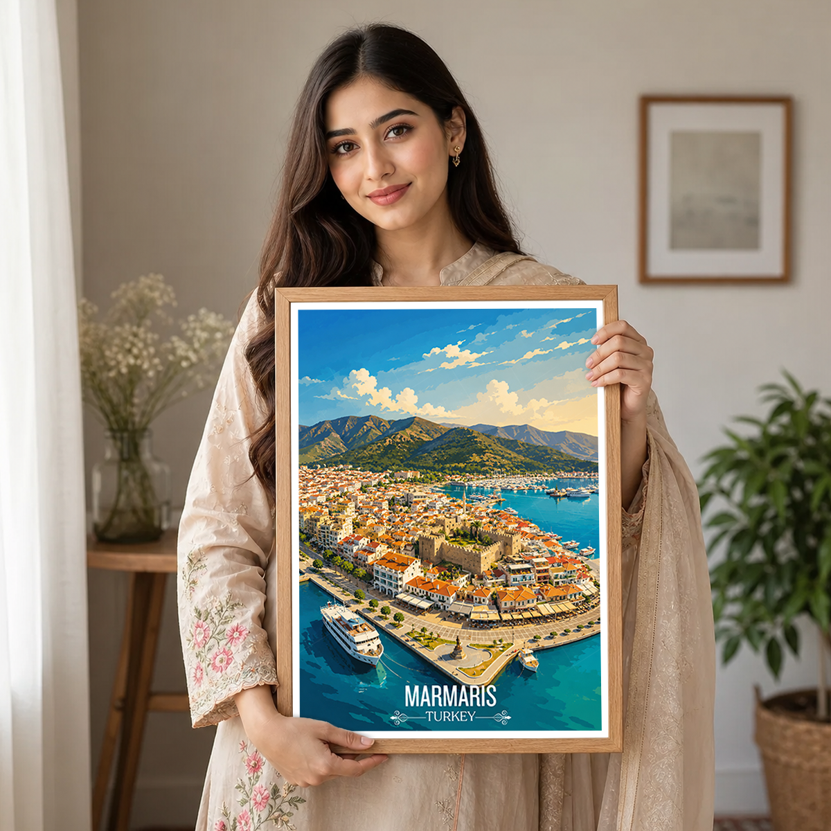 Marmaris - Turkey - Vintage Travel Wall Art Poster Print