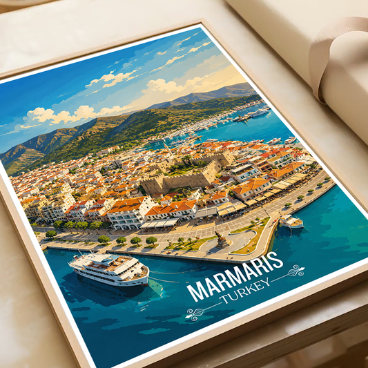 Marmaris - Turkey - Vintage Travel Wall Art Poster Print - Art Print - Travel Art Poster