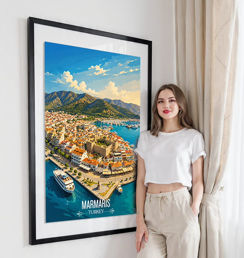 Marmaris - Turkey - Vintage Travel Wall Art Poster Print