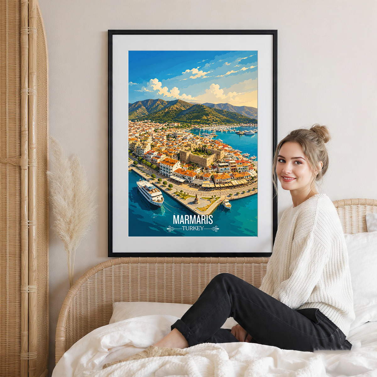 Marmaris - Turkey - Vintage Travel Wall Art Poster Print