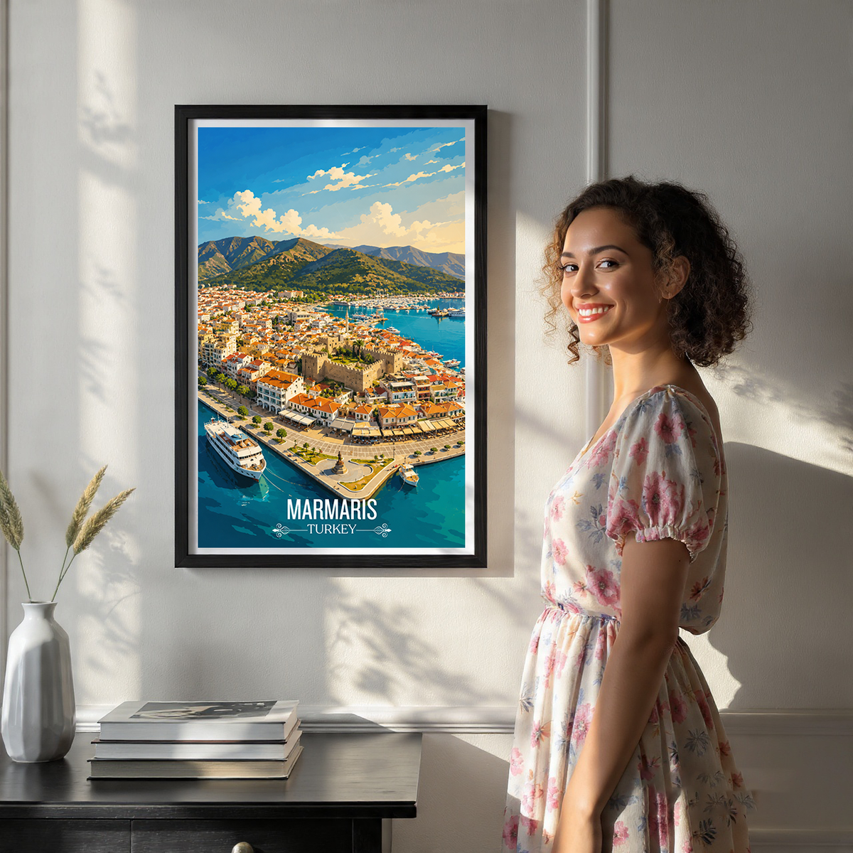 Marmaris - Turkey - Vintage Travel Wall Art Poster Print
