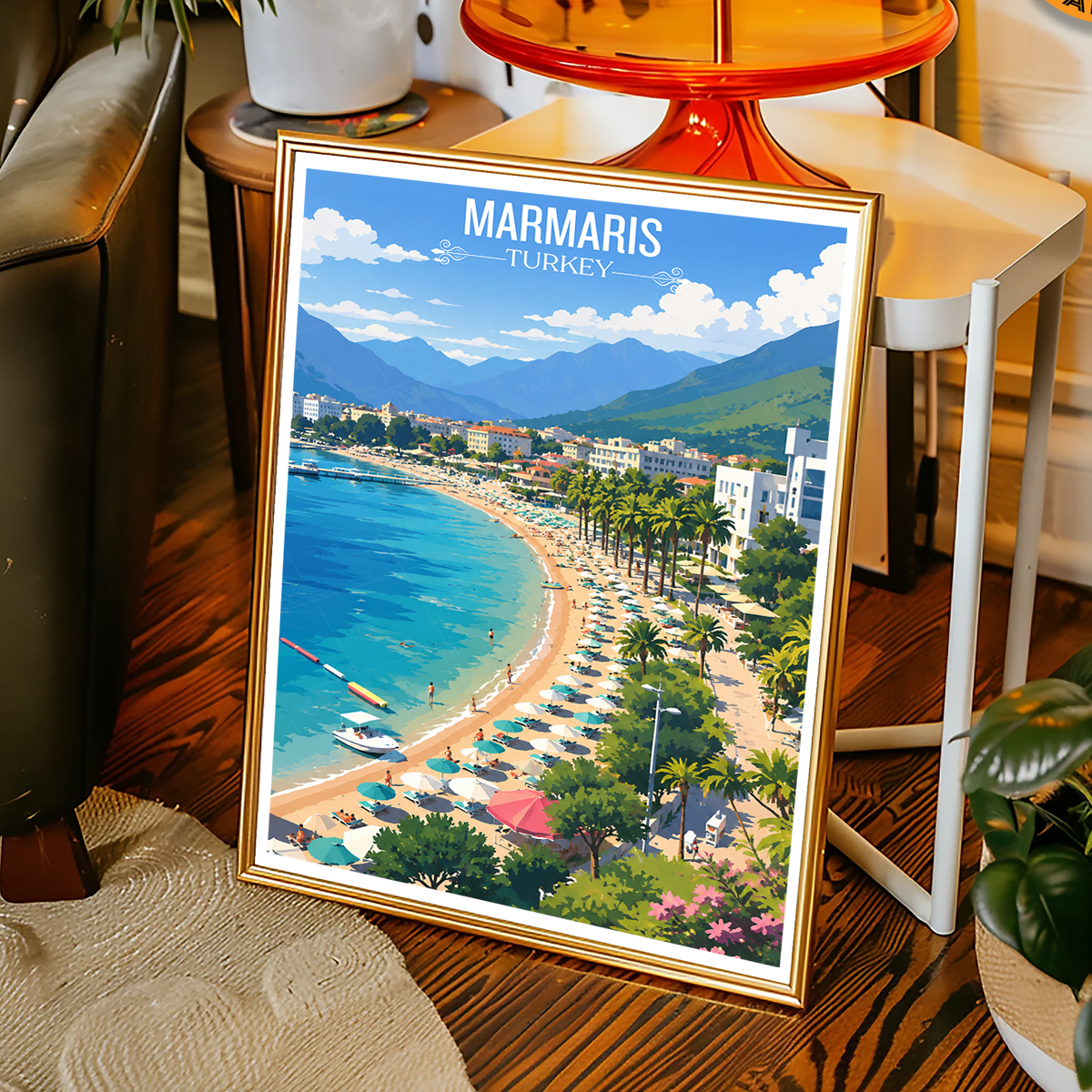 Marmaris - Turkey - Vintage Travel Wall Art Poster Print