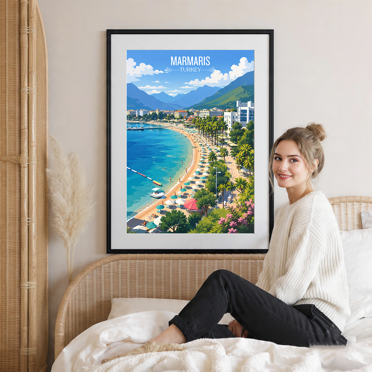 Marmaris - Turkey - Vintage Travel Wall Art Poster Print