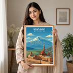 Mount Ararat - Turkey - Vintage Travel Wall Art Poster Print