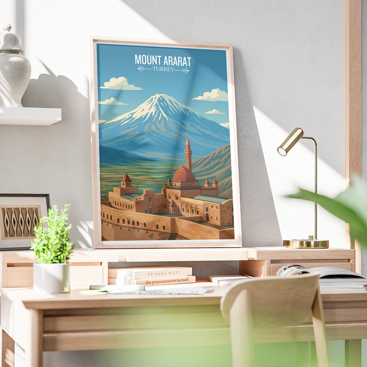 Mount Ararat - Turkey - Vintage Travel Wall Art Poster Print