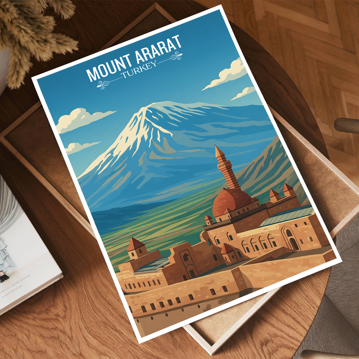Mount Ararat - Turkey - Vintage Travel Wall Art Poster Print