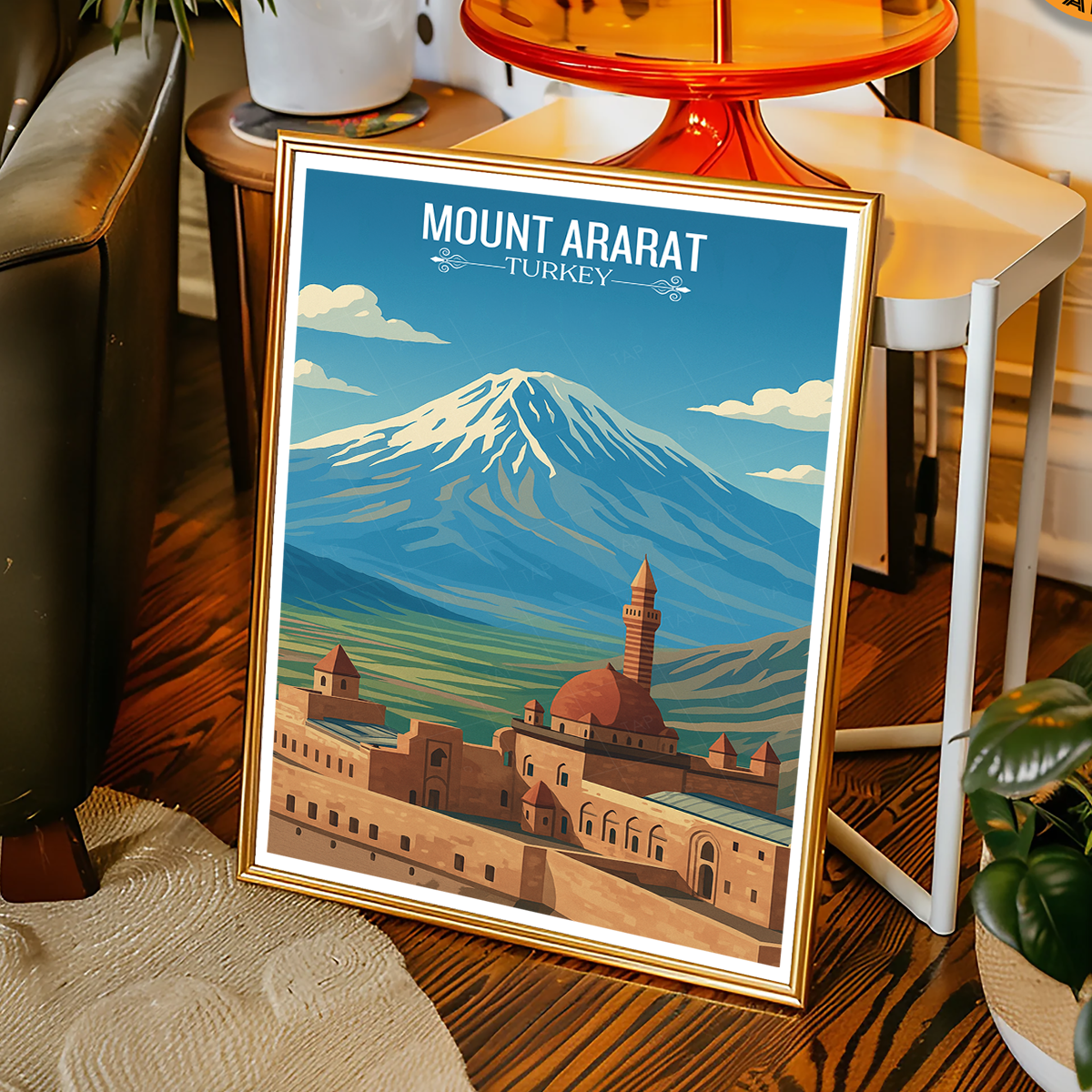 Mount Ararat - Turkey - Vintage Travel Wall Art Poster Print
