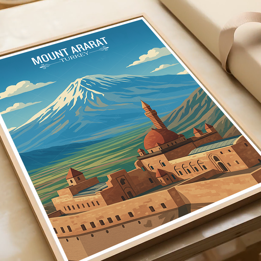 Mount Nemrut - Turkey - Vintage Travel Wall Art Poster Print - Art Print - Travel Art Poster