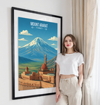 Mount Ararat - Turkey - Vintage Travel Wall Art Poster Print