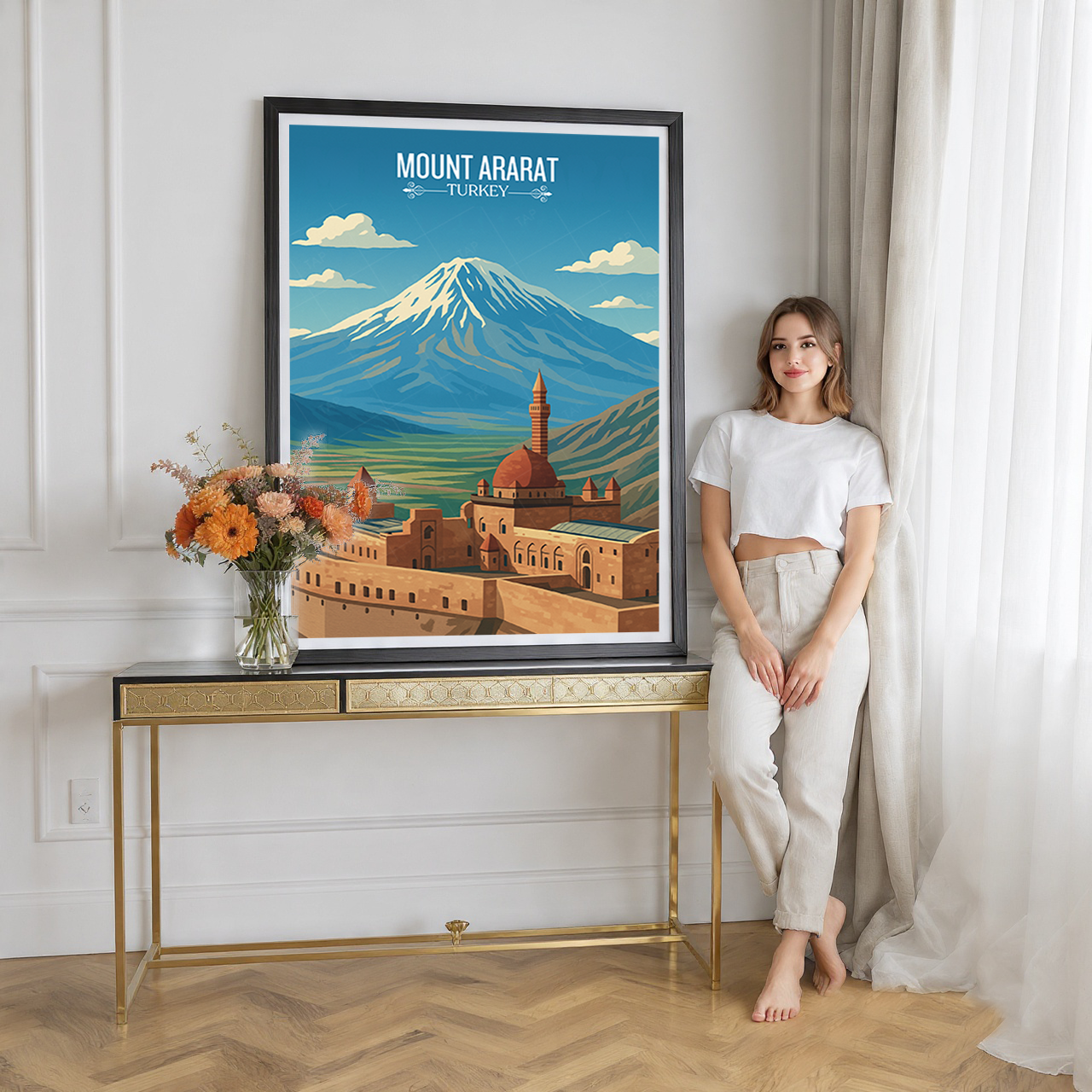 Mount Ararat - Turkey - Vintage Travel Wall Art Poster Print
