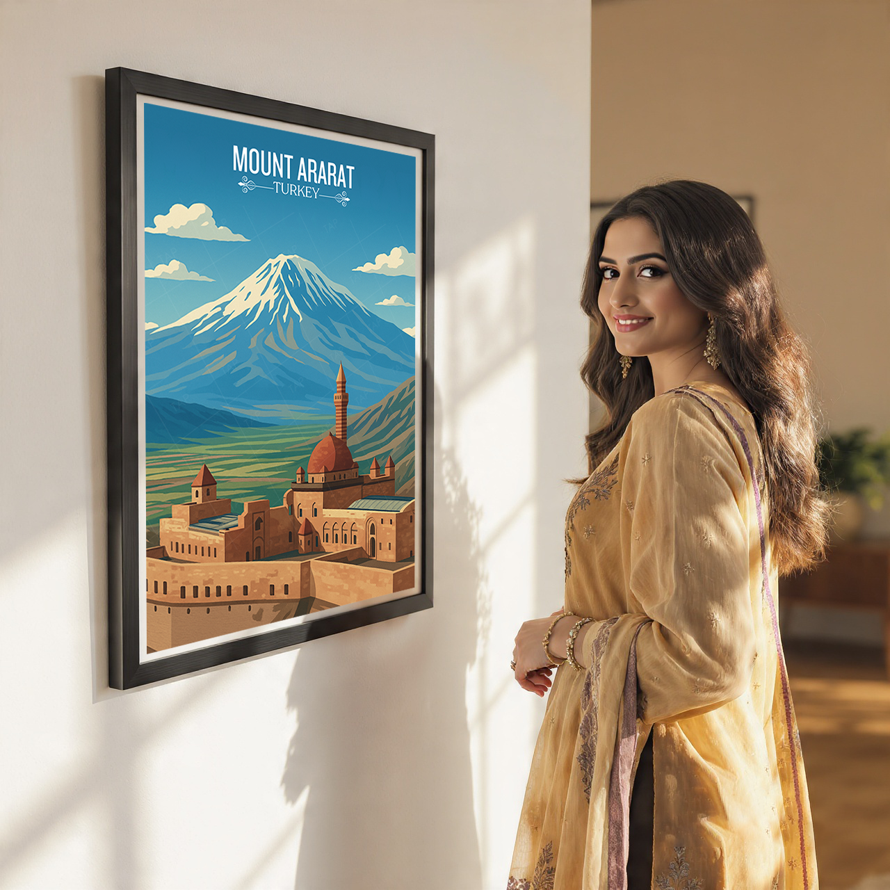 Mount Ararat - Turkey - Vintage Travel Wall Art Poster Print