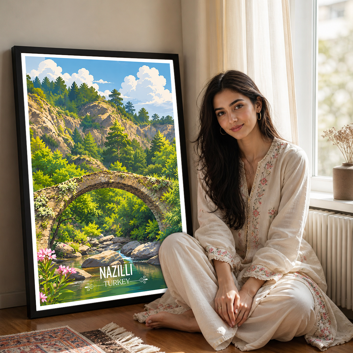 Nazilli - Turkey - Vintage Travel Wall Art Poster Print