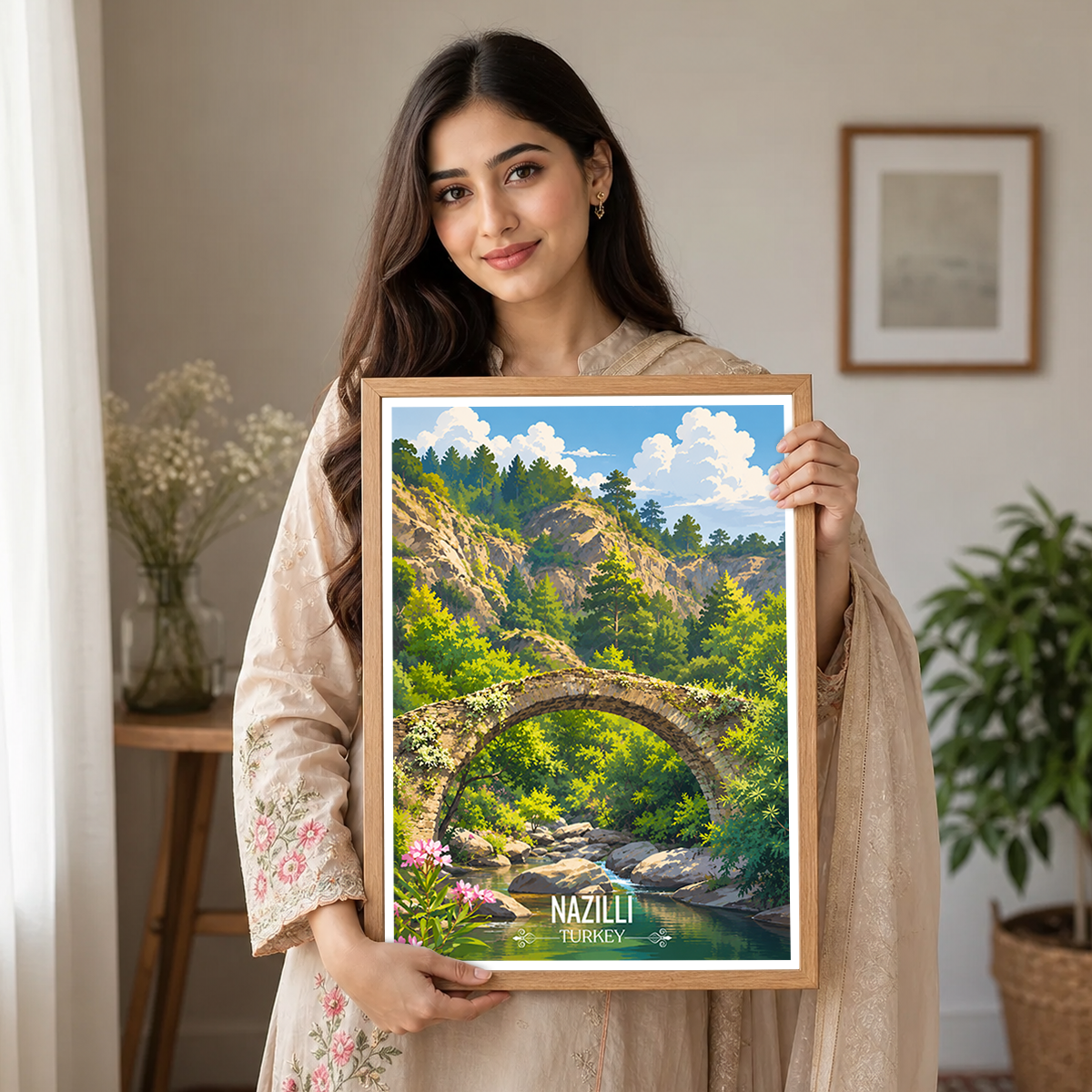 Nazilli - Turkey - Vintage Travel Wall Art Poster Print