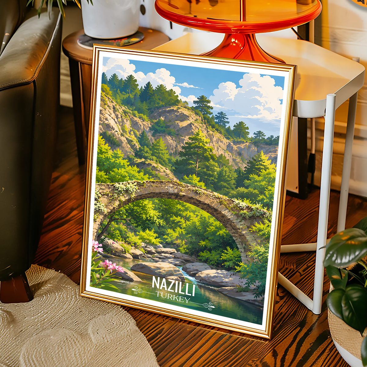 Nazilli - Turkey - Vintage Travel Wall Art Poster Print