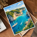 Olu Deniz - Turkey - Vintage Travel Wall Art Poster Print