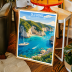 Olu Deniz - Turkey - Vintage Travel Wall Art Poster Print