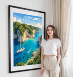 Olu Deniz - Turkey - Vintage Travel Wall Art Poster Print