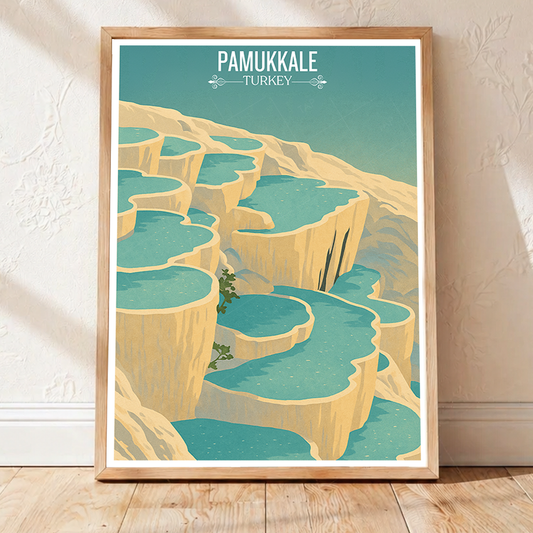Pamukkale - Turkey - Vintage Travel Wall Art Poster Print - Art Print - Travel Art Poster