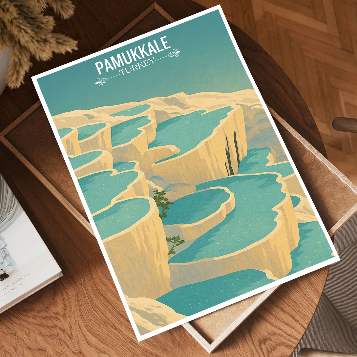 Pamukkale - Turkey - Vintage Travel Wall Art Poster Print