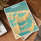 Pamukkale - Turkey - Vintage Travel Wall Art Poster Print