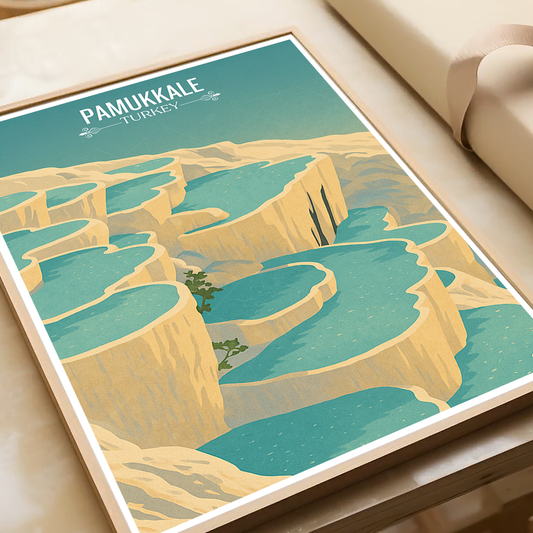 Pamukkale - Turkey - Vintage Travel Wall Art Poster Print - Art Print - Travel Art Poster