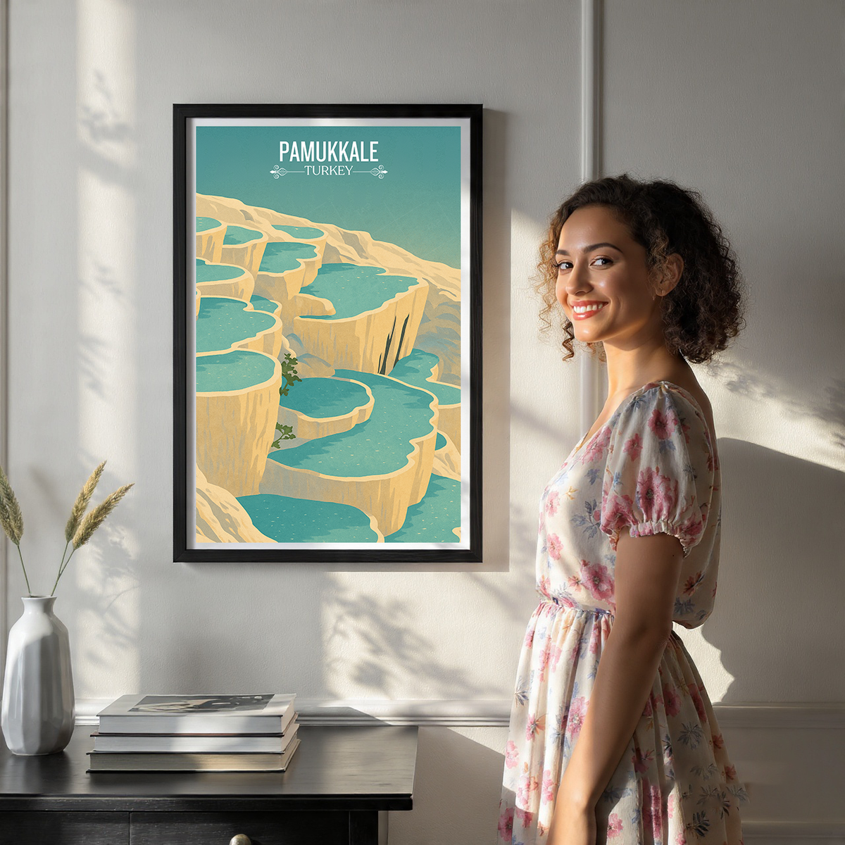 Pamukkale - Turkey - Vintage Travel Wall Art Poster Print