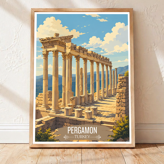 Pergamon - Turkey - Vintage Travel Wall Art Poster Print - Art Print - Travel Art Poster