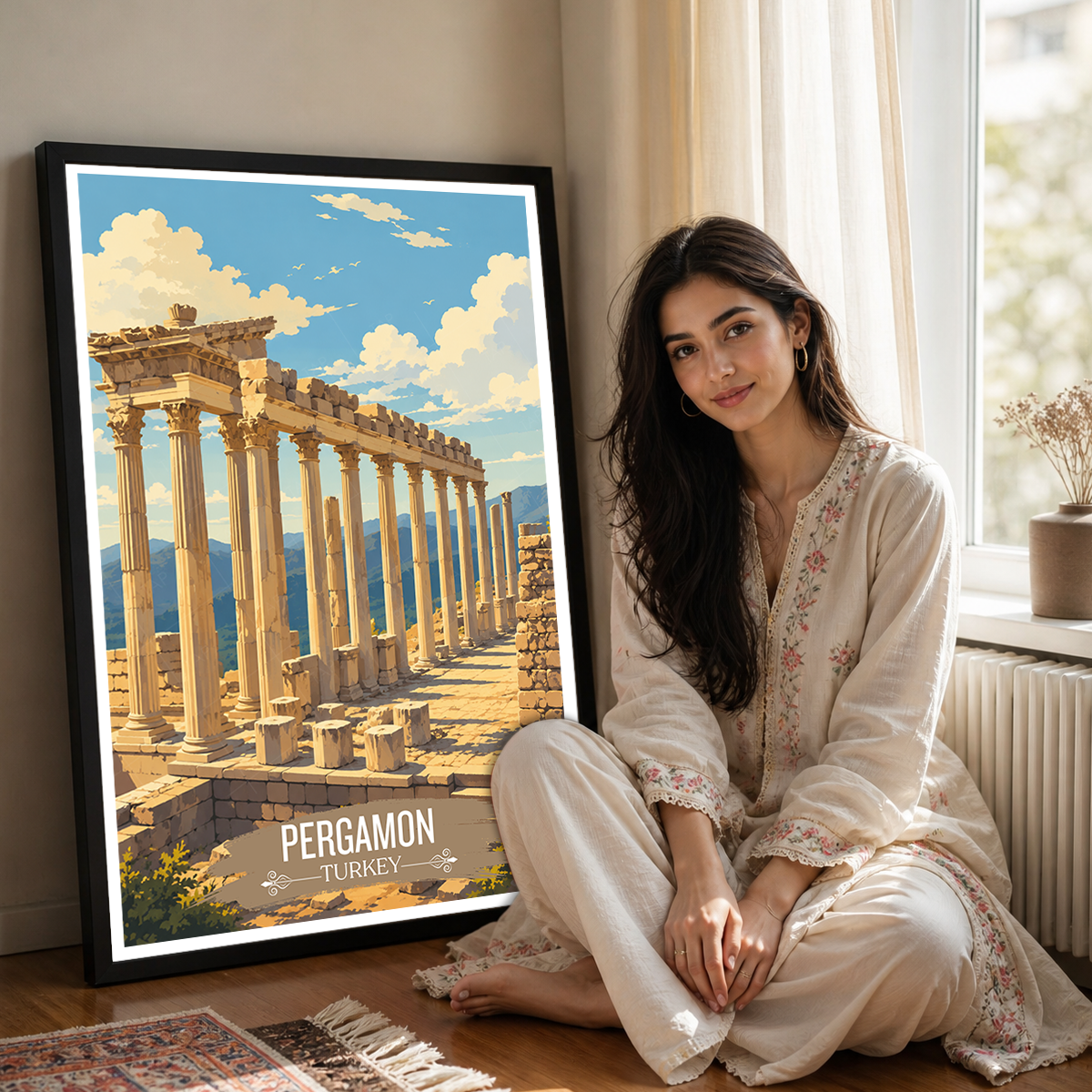 Pergamon - Turkey - Vintage Travel Wall Art Poster Print