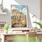 Pergamon - Turkey - Vintage Travel Wall Art Poster Print