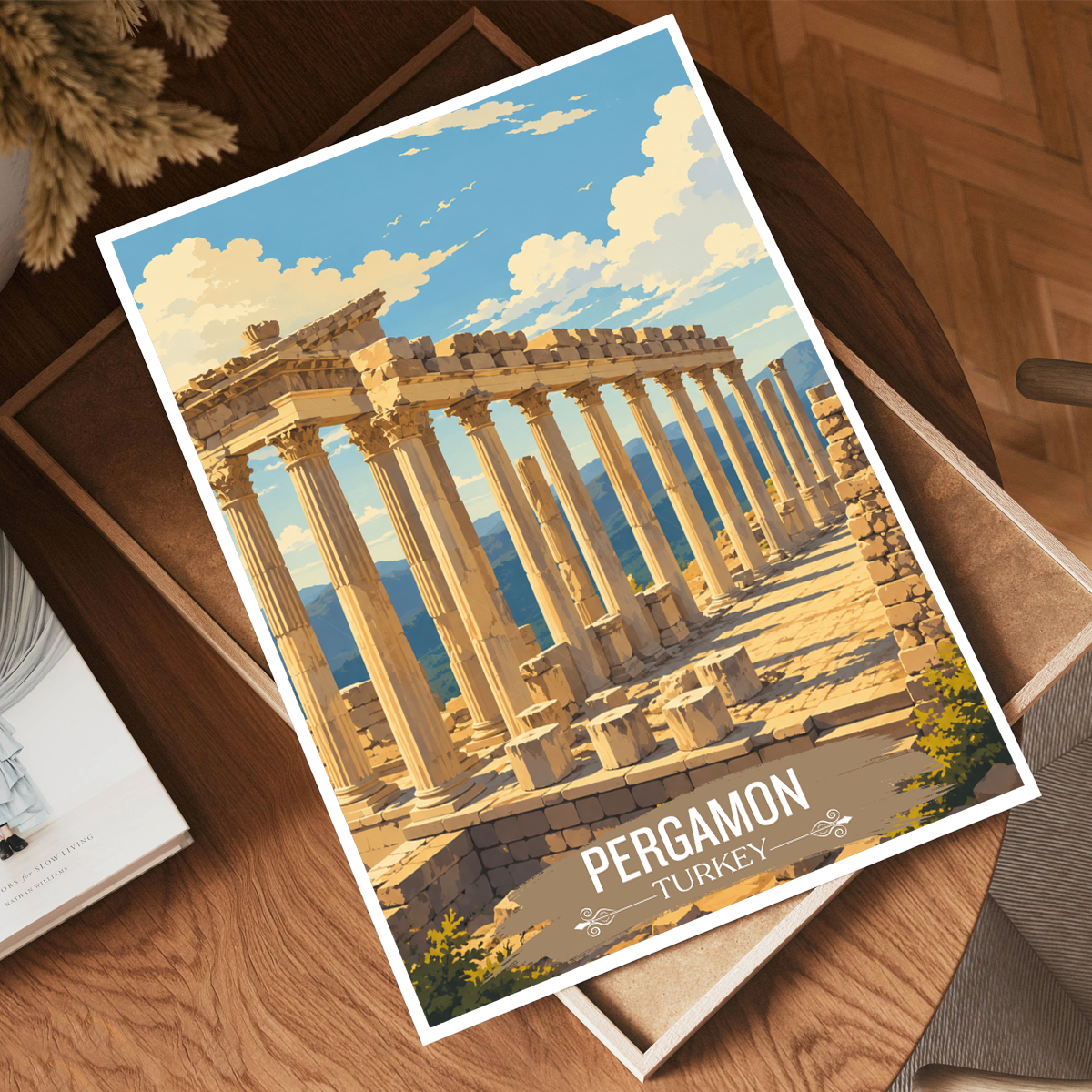 Pergamon - Turkey - Vintage Travel Wall Art Poster Print