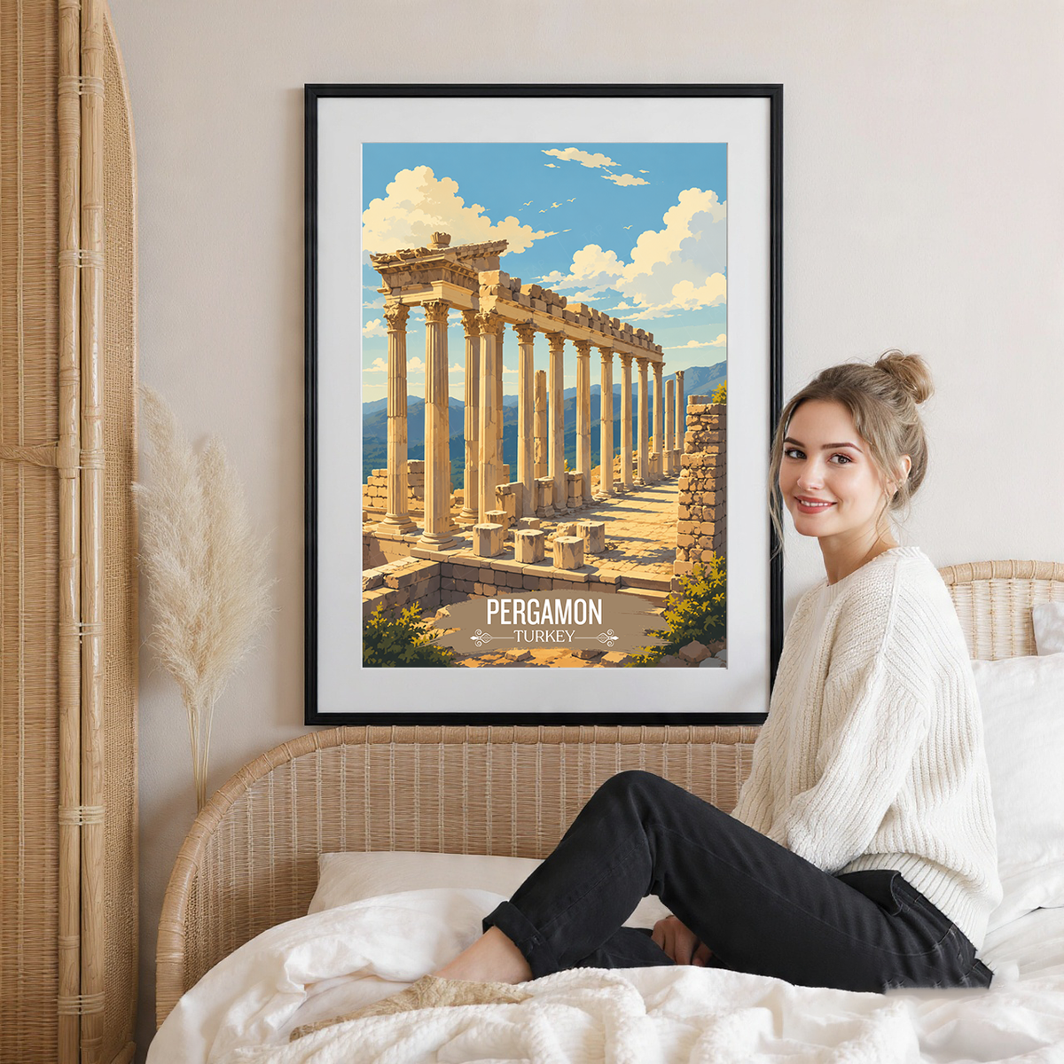 Pergamon - Turkey - Vintage Travel Wall Art Poster Print