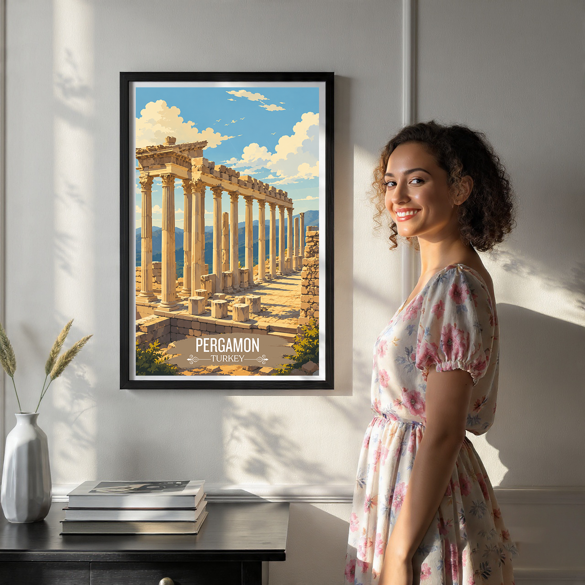 Pergamon - Turkey - Vintage Travel Wall Art Poster Print